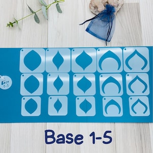 15 Mandala Stencils, Model Base, Swoosh Stencil, Drawing Stencil, Dot mandala patterns, geometric symmetry, reusable.