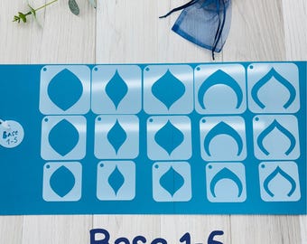 15 Mandala Stencils, Model Base, Swoosh Stencil, Drawing Stencil, Dot mandala patterns, geometric symmetry, reusable.