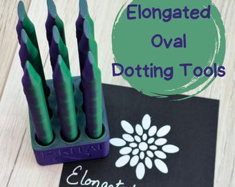 Elongated Oval Shaped Dotting Tools – Mandala, Pointillism, Paint, Pottery, Cold Porcelain, Mixed Media