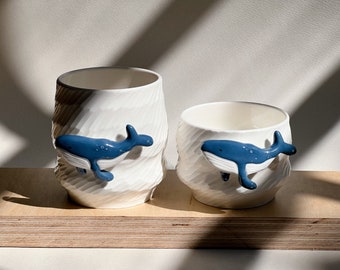 To the •S•E•A•, Whale, ANOTHER CUP, coffee cup, tea cup , cocktail cup, everyday cup.