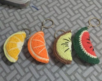 Handmade Crochet Fruit Keychain – Cute Amigurumi Keyring