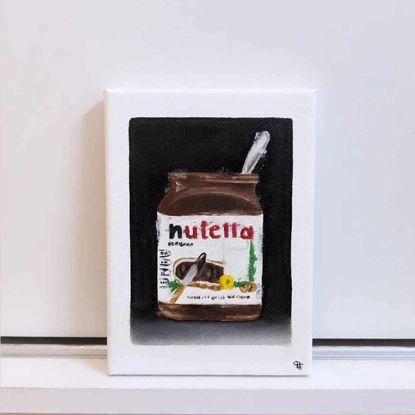 Original Kunstwerk Yummy Nutella/Ölmalerei Bild