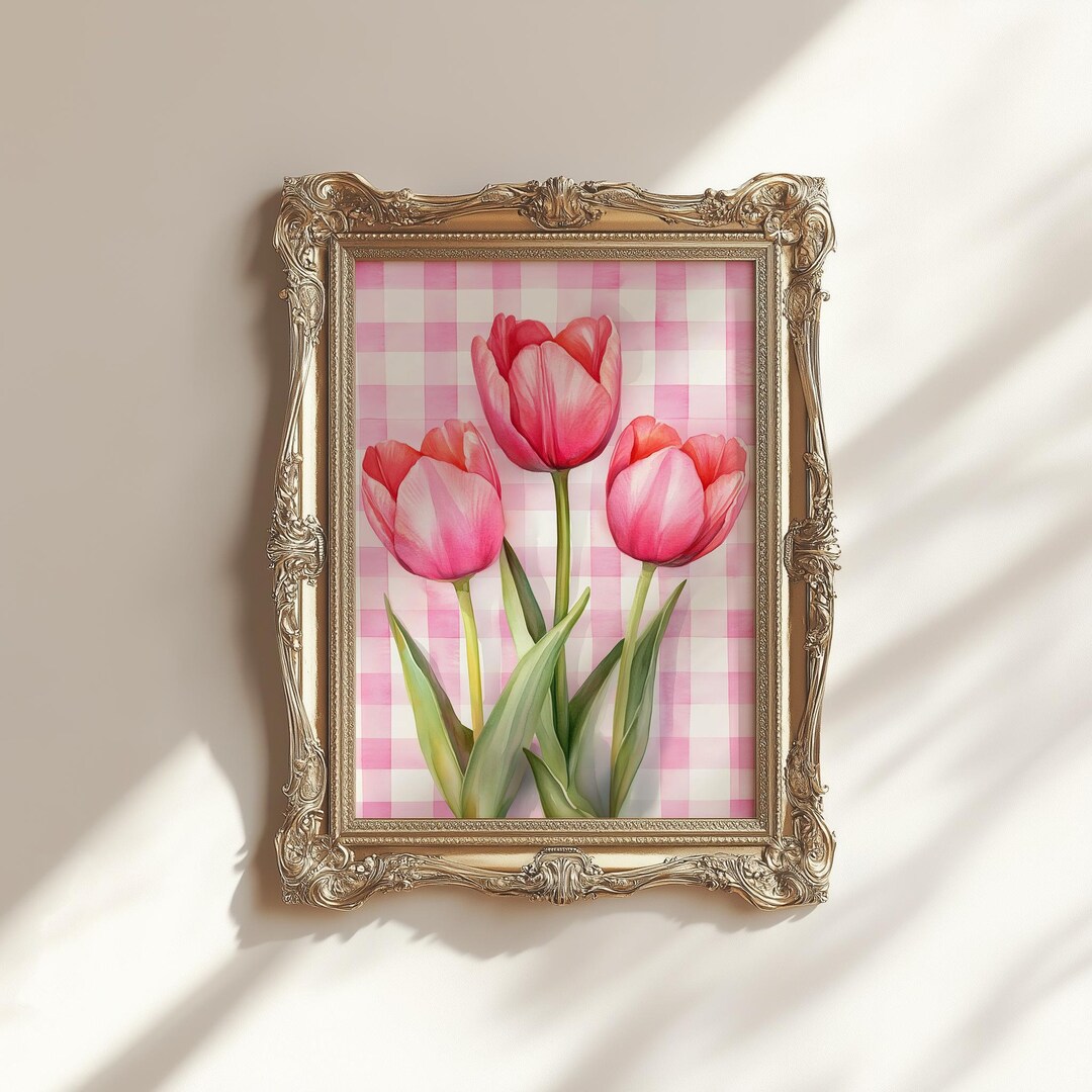 Vintage Tulip Illustration Print Digital Download Vintage Flower ...