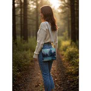 Vegan leather crossbody bag for women, unique small purse, handmade handbags, personalized cross body bag, gift for her