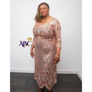 Elegant Lace Party Dress, Full Sleeves and Quality Material, For Special Occasions or Formal Events and Weddings