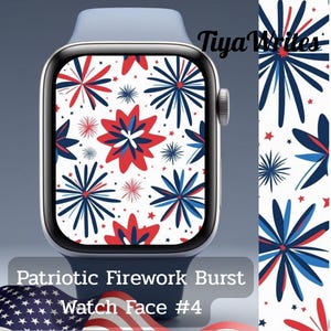 Quadrante dell'orologio con fuochi d'artificio patriottici n. 4