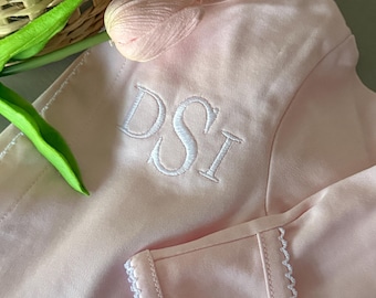 Monogrammed Baby Girl Coming Home Outfit | Cotton Onesie & Hat