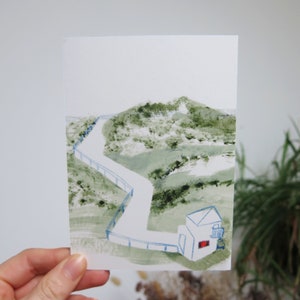 Haus in den Dünen | Karte mit Umschlag | Digitaldruck