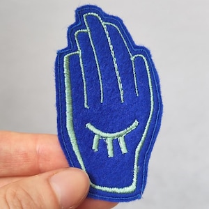 Toppa termoadesiva in feltro | mano (vari colori 6 x 3 cm)