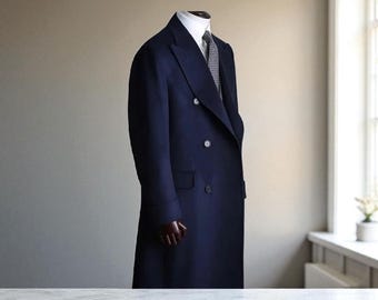 Men's Woolen Overcoat Leisure Double Breasted Tuxedos Peak Lapel