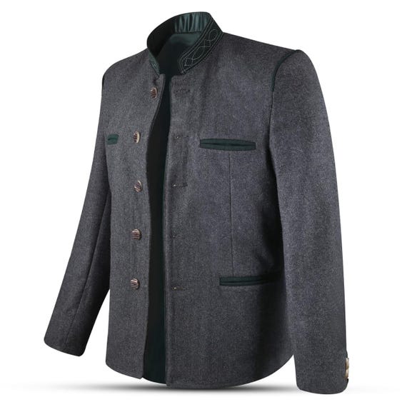 Men's German Tyrolean Jacket | Bavarian Wool Jacket