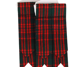 Scottish Tartan Kilt Flashes: Acrylic Wool Hose Socks