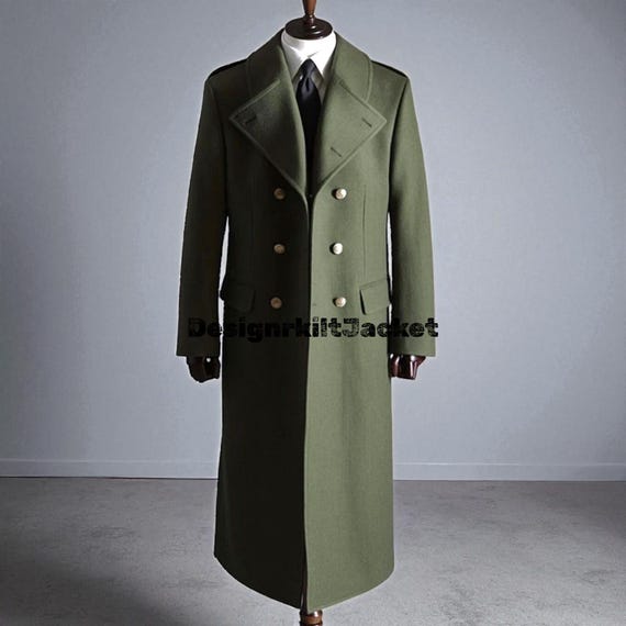 army winter dress coat Green Military Long for Men | Wool Overcoat | Warm Outdoor Jacket Size:US 14.5 and crafted from a week 23 Canton MA Bridal Shop