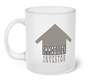 Frosted Glass Tasse Immobilieninvestor mit Haus, Kaffeetasse, Teetasse