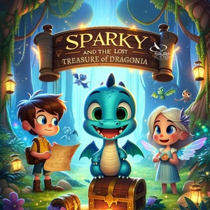 Sparky and the Lost Treasure of Dragonia, children&#39;s books, bedtime stories, kids fairy tales, magical adventures, animal stories