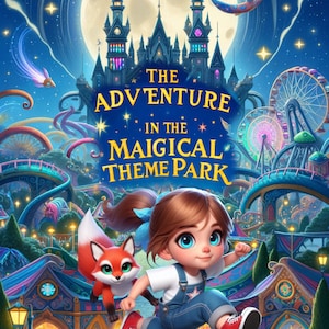 The Adventure in the Magical Theme Park, children&#39;s books, bedtime stories, kids fairy tales, magical adventures, animal stories,