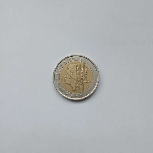 2 Euro Münze Beatrix Königin der Niederlande 1999