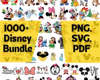1000+ Cartoon Character PNG Mega Bundle | Mouse, Princess, & Alien Collection
