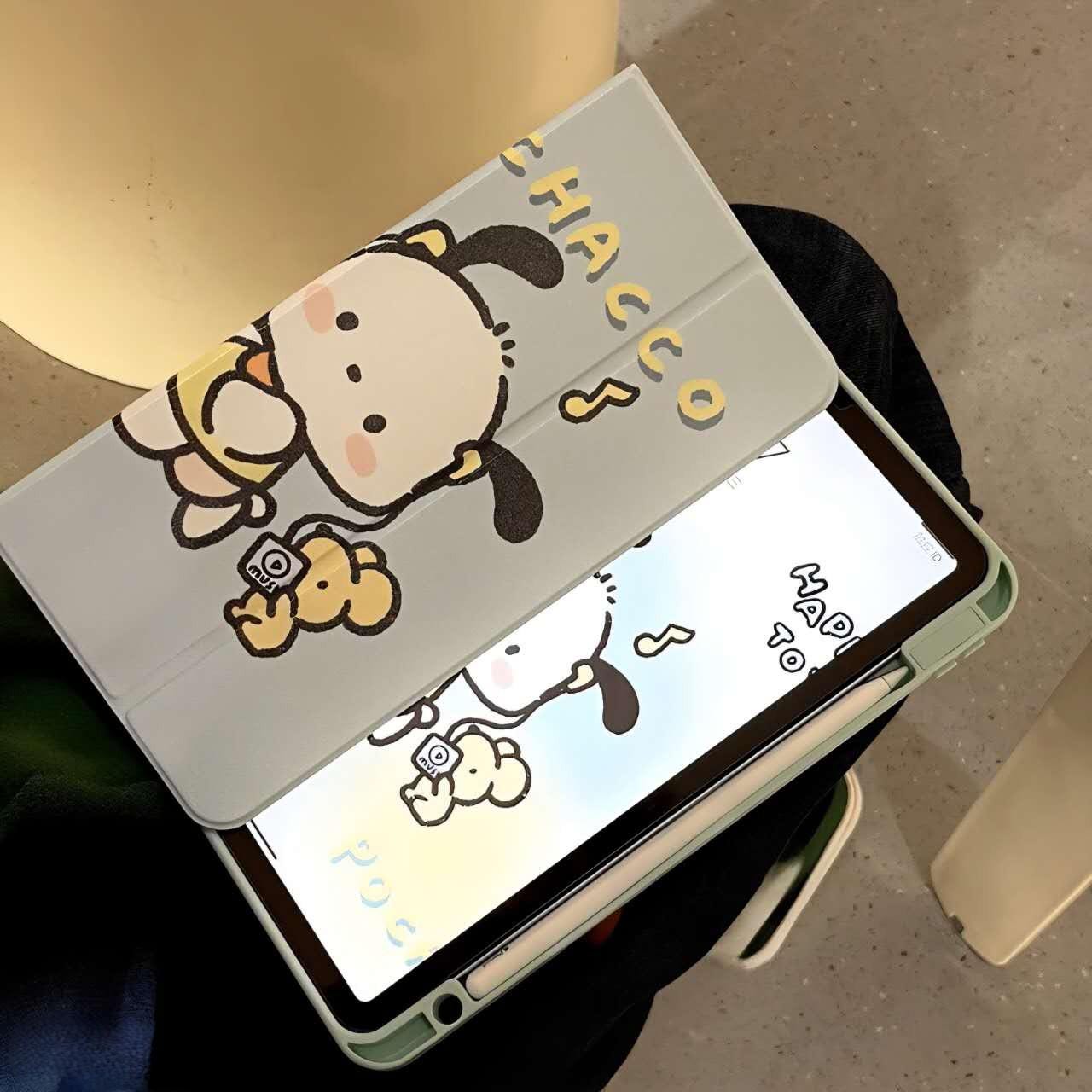 Kawaii Pochacco iPad Case – Sanrio Cover With Pochacco Mint Green