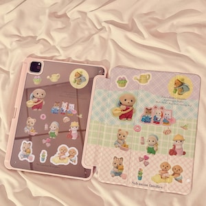 Sylvanian Families iPad Case - Pastel Gingham Cover for Apple iPad