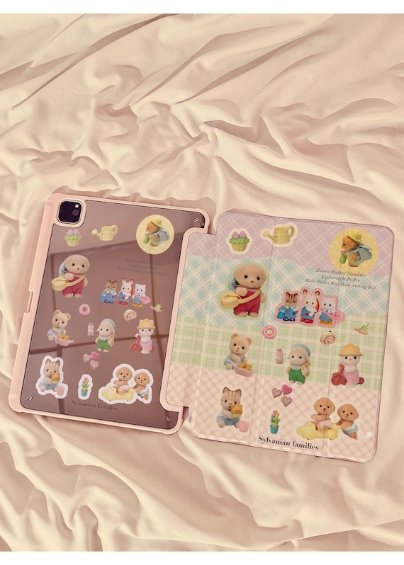 Sylvanian Families iPad Case - Pastel Gingham Cover for Apple iPad