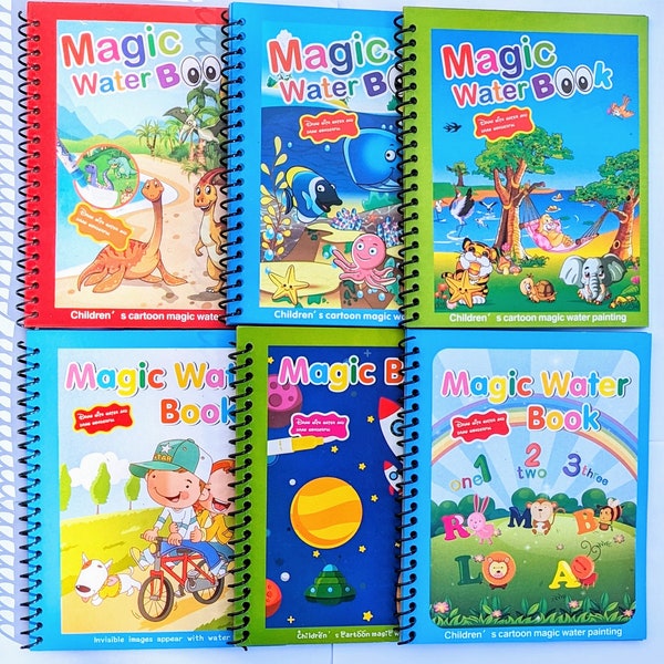Kids/Children/Toddlers Painting/Drawing/Writing Reusable Magic color Book with Water Marker Many Different Themes size 18*15 cm Perfect Gift