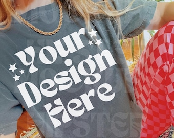Comfort Colors C1717 Mockup | Pepper Oversized Tshirt Mockup | Model Mockup Aesthetic Shirt | Trendy Mockup | Hippie Mockup | Boho Mockup