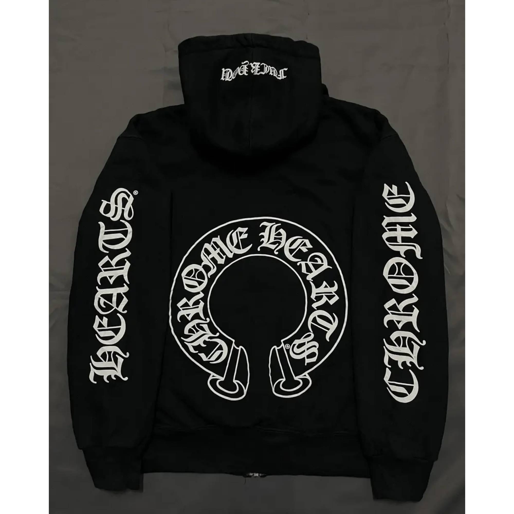 Black Gothic Zip-up Hoodie – Streetwear Style Hoodie With