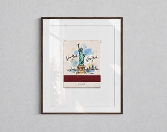 Vintage Leopard Wall Art, Retro Matchbox Print, Eclectic Mid Century Decor, Digital Download