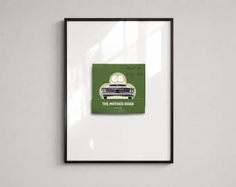 Route 66 Matchbook Print, Retro Americana Motel Wall Art, Digital Download