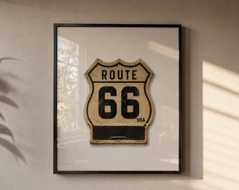 Route 66 Matchbook Print, Retro Americana Wall Art, Digital Download