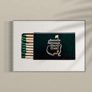 Impresión de Matchbox del Augusta National Golf Club / US Masters Golf, gira de la PGA, arte de viaje, regalo de golf, póster deportivo retro, descarga digital