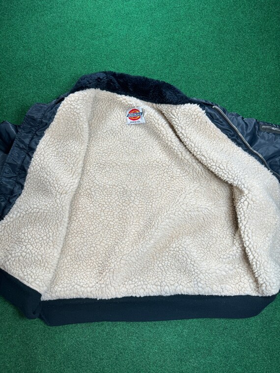 Vintage 80s Dickies Navy Blue Mens XL Fleece Line… - image 4