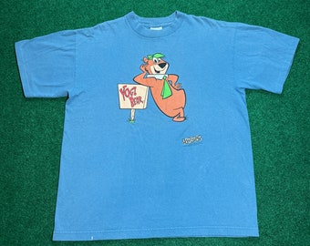 Vintage des années 90 stanley desantis yogi bear cartoon network grand tshirt pour homme