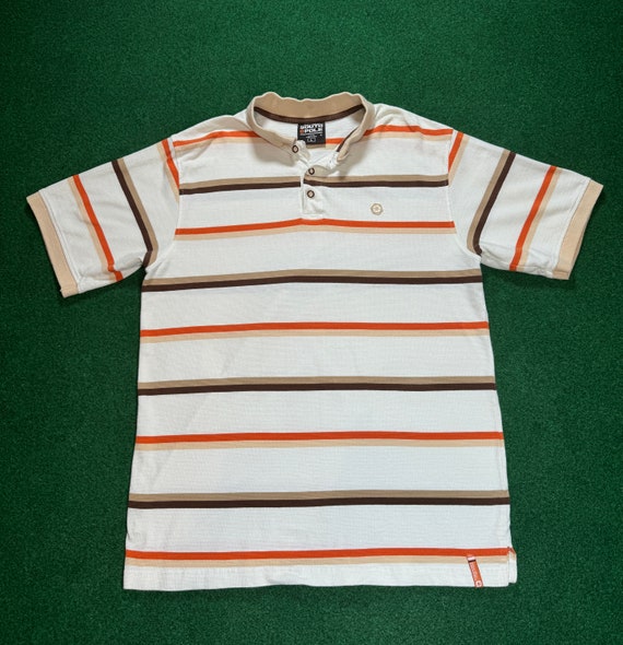 Vintage Y2K Southpole Stripped Mens Large Polo Shi