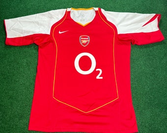 Vintage Y2K Nike 2004-05 Arsenal London Red O2 Men’s Large Red Home Jersey