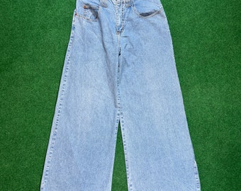 Vintage 90er Jahre Lei Ultra Baggy 30x32 Grunge Skater Bestickte Rave Jeans