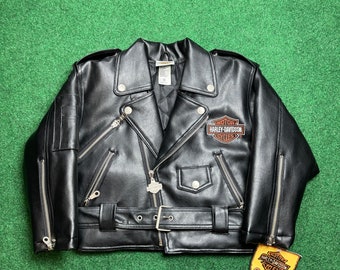 Blouson motard en similicuir pour enfants Harley Davidson 5 TN-O.