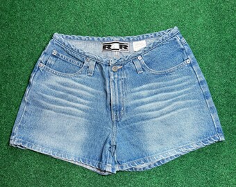 Vintage 90er Jahre R4R Rave Damen 9 Hot Pants Denim Shorts 30" Taille