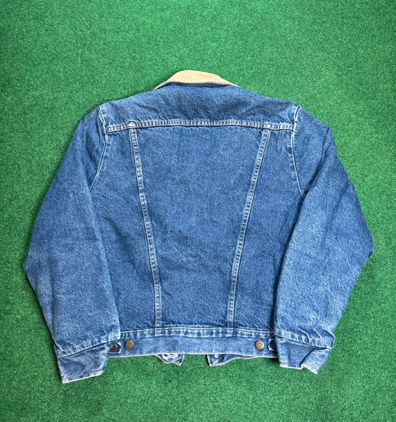 Vintage Wrangler Corduroy Collar Mens Small Denim… - image 3