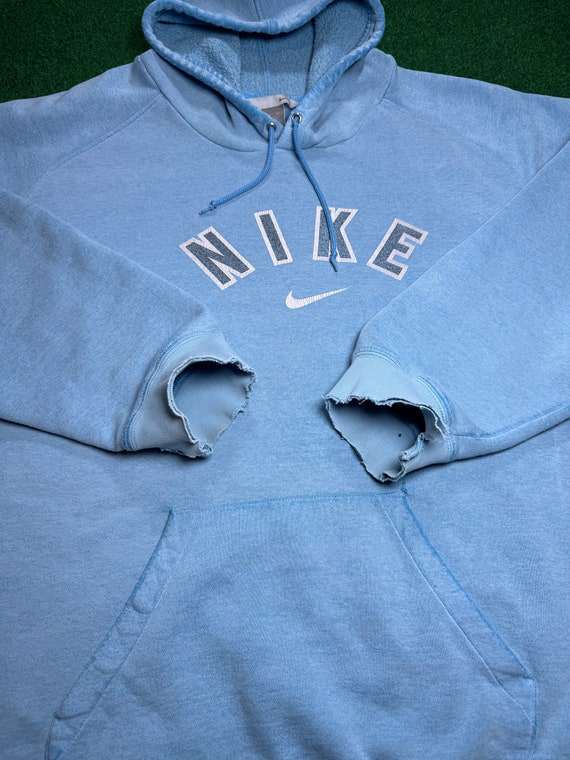 Vintage Y2K Nike Baby Blue Faded Distressed Mens … - image 2