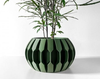 The Stylish Gervi Green Plant Pot with Drainage and stand : Planter,  Unique Home Decor, 3D printed, plant stand, gift