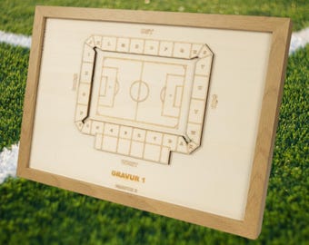 Ingolstadt Wooden Block Plan, Football League, Club, Football, Fan Merchandise, Arena, Individual, Personal Gift