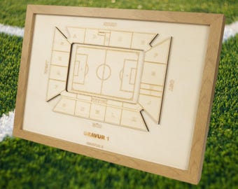Mainz Wooden Block Plan, Football League, Club, Football, Fan Merchandise, Arena, Individual, Personal Gift