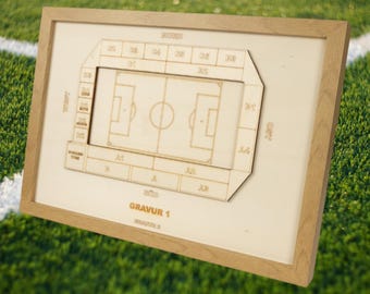 Sandhausen Wooden Block Plan, Football League, Club, Football, Fan Merchandise, Arena, Individual, Personal Gift