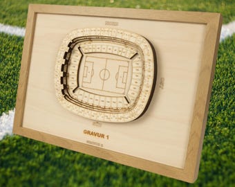 Frankfurt Wooden Block Plan, Football League, Club, Football, Fan Merchandise, Arena, Individual, Personal Gift
