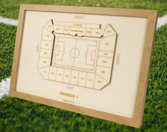 Aachen Hölzerner Blockplan, Fussballliga, Verein, Fussball, Fanartikel, Arena, Individuell, persönliches Geschenk, Wanddeko