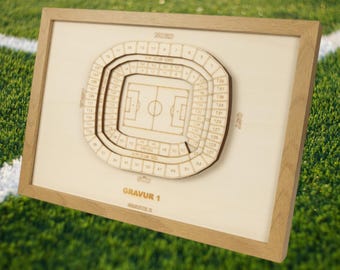 Bremen Wooden Block Plan, Football League, Club, Football, Fan Merchandise, Arena, Individual, Personal Gift