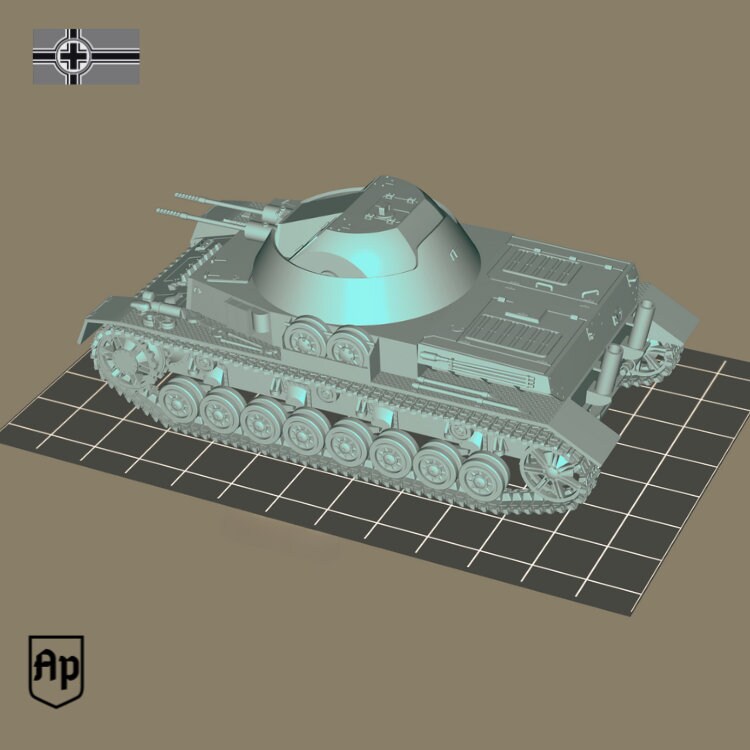 Flakpanzer IV Kugelblitz (Allemagne, WW2)-Fichier 3D pour Impression 3D·Cu