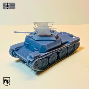 Aufklärungspanzer 38(t) German Tank & Tankman Panzer 38(t) WW2 28mm 20mm 15mm Miniature Tabletop Wargaming Vehicle 3D Resin Printed